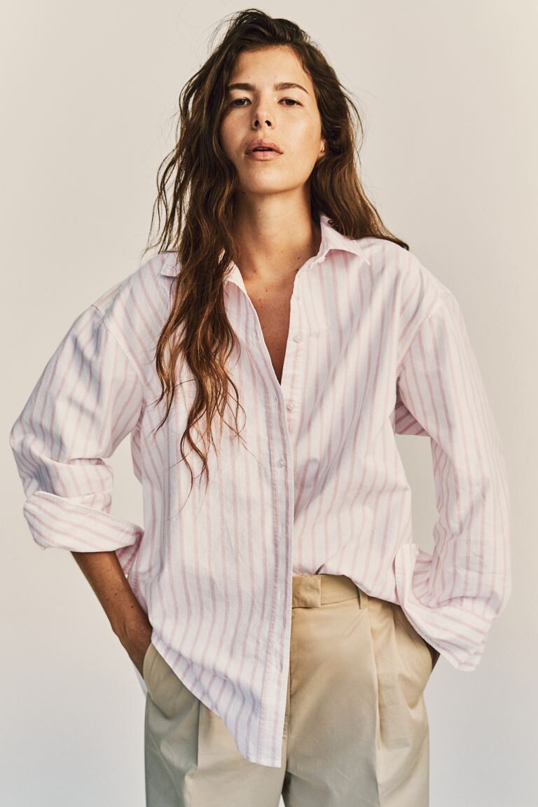 

Оксфордская блузка H&M, розовый
