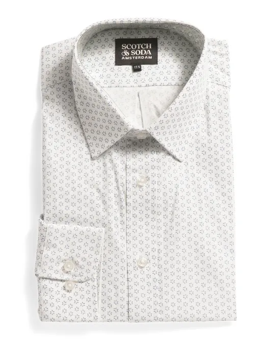 

Дизайнерская классическая рубашка современного кроя Scotch & Soda, синий
