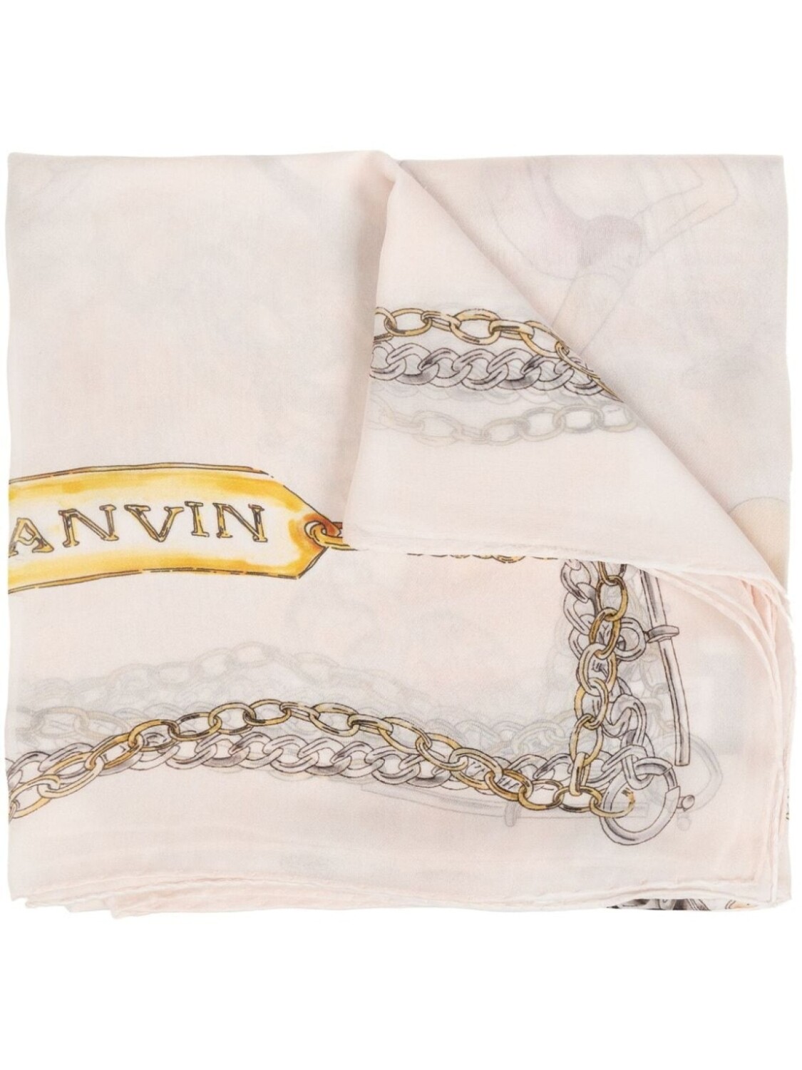 

Lanvin шелковый платок с графичным принтом, розовый