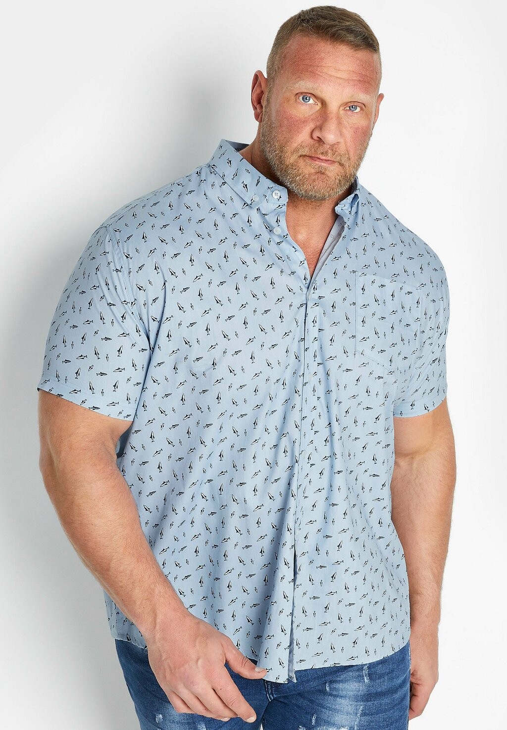 

Рубашка SHARK PRINT SHORT SLEEVE BadRhino, цвет blue