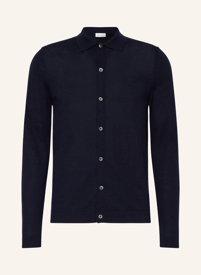 

Трикотажная рубашка приталенного кроя с кашемиром Ftc Cashmere, синий
