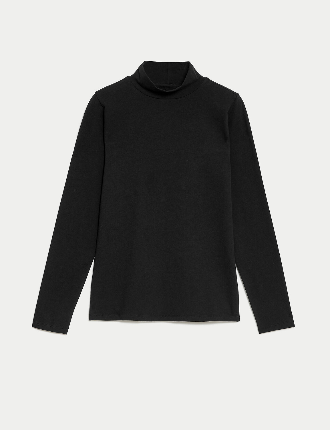 

Топ приталенного кроя с насыщенным хлопком Marks & Spencer, черный