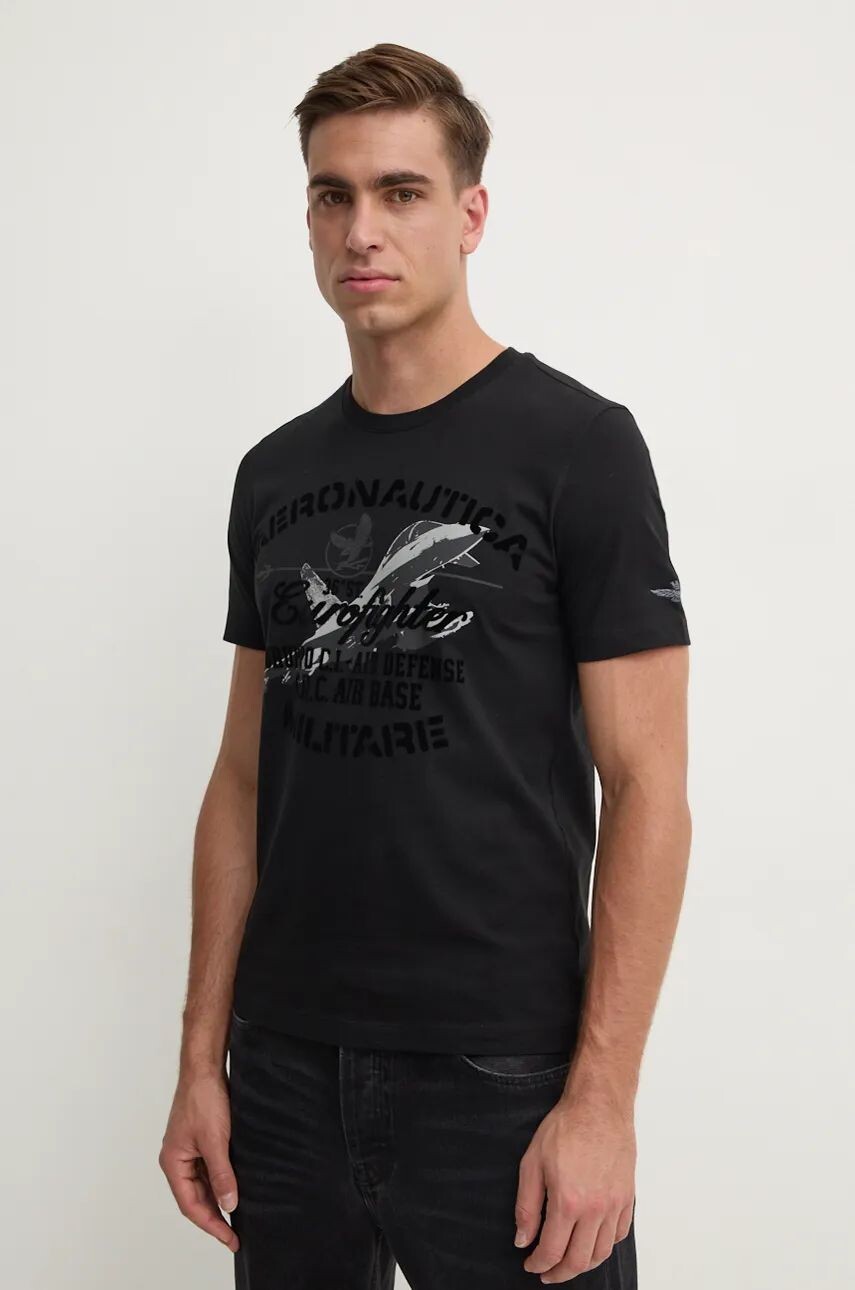 

Хлопковая футболка Aeronautica Militare, черный