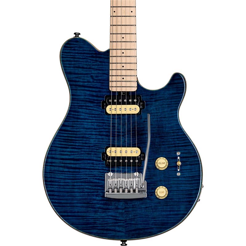 Электрогитара Sterling by Music Man Axis Guitar, Flame Maple Top, Neptune Blue фото