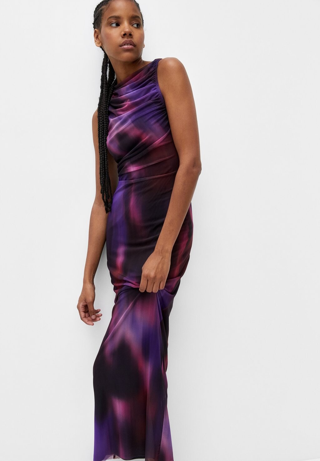 

Длинное платье PULL&BEAR, фиолетовый