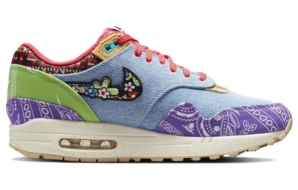 

Кроссовки мужские Concepts x Nike Air Max 1 Low-Top, пурпуный / красный / синий