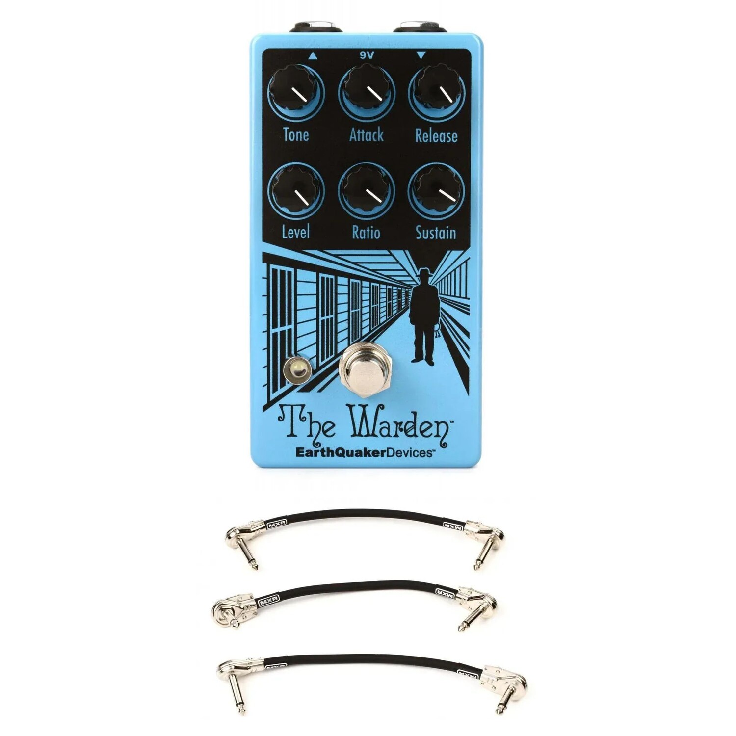 

EarthQuaker Devices Комплект педали Warden V2 с патч-кабелями