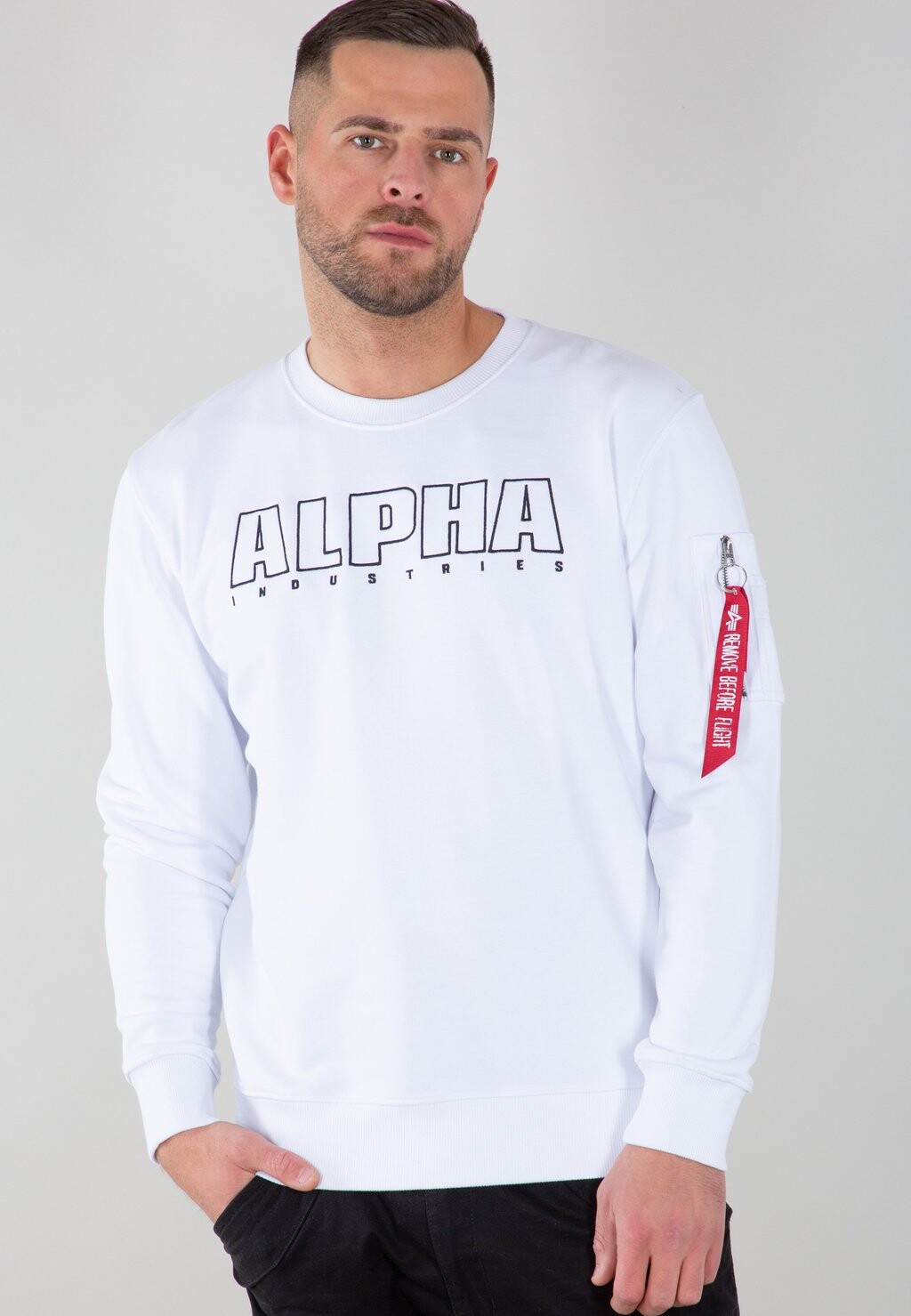 

Толстовка с капюшоном Alpha Industries, белый