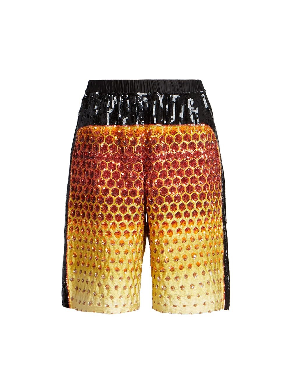 

Шорты с геометрическим рисунком Plade с пайетками Dries Van Noten, оранжевый