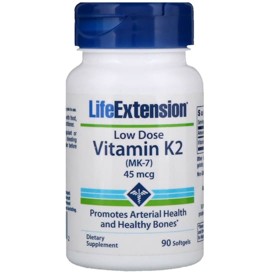 Life Extension, Витамин К2 45 мкг, 90 капсул life extension восстановление костей с витамином к2 120 капсул