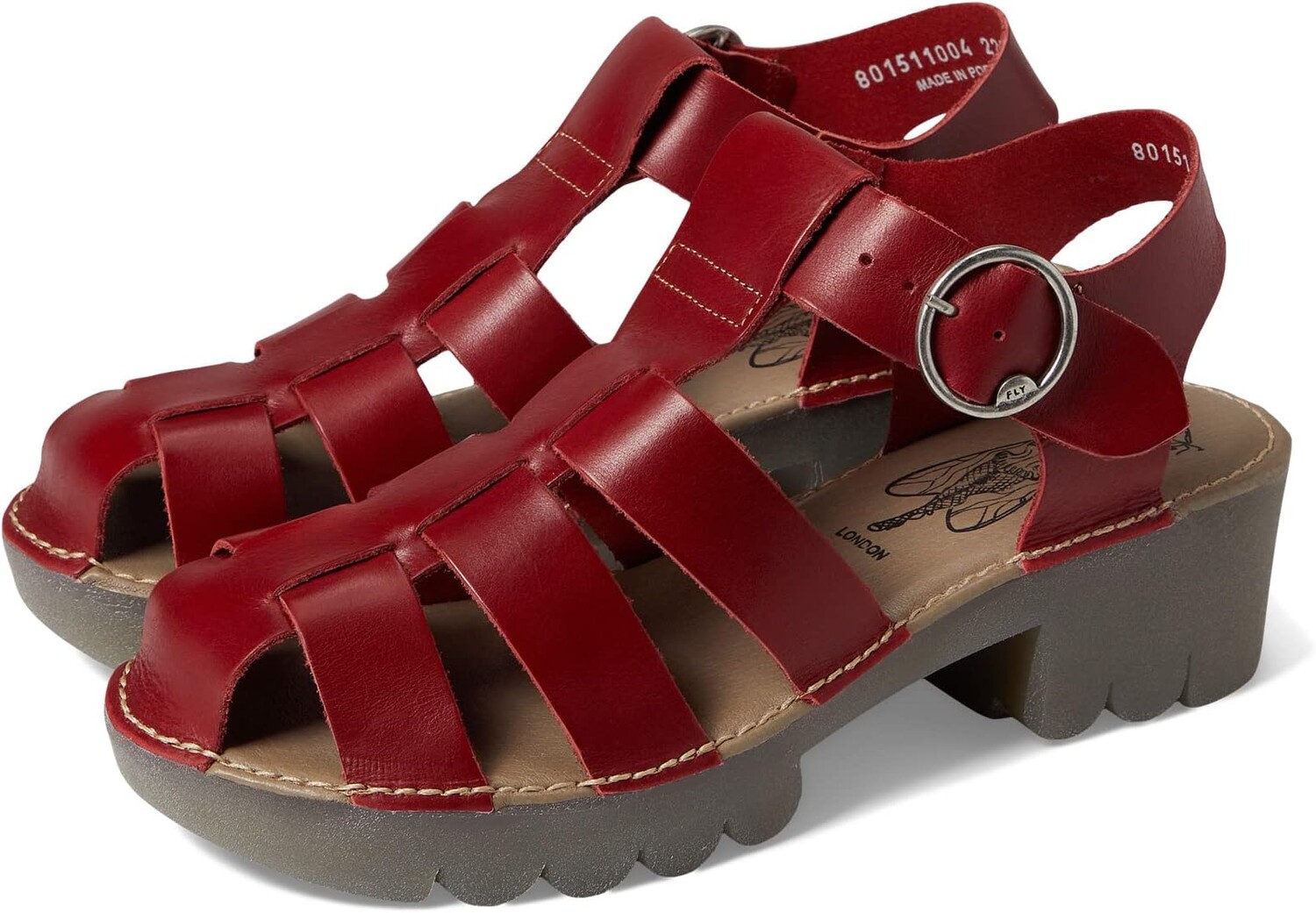 

Босоножки EMME511FLY FLY LONDON, цвет Red Bridle
