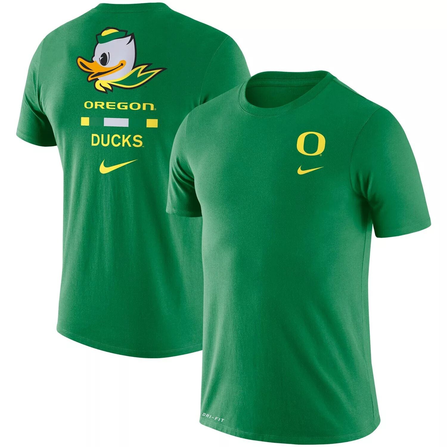 

Мужская зеленая футболка с логотипом Oregon Ducks DNA Nike, Зеленый