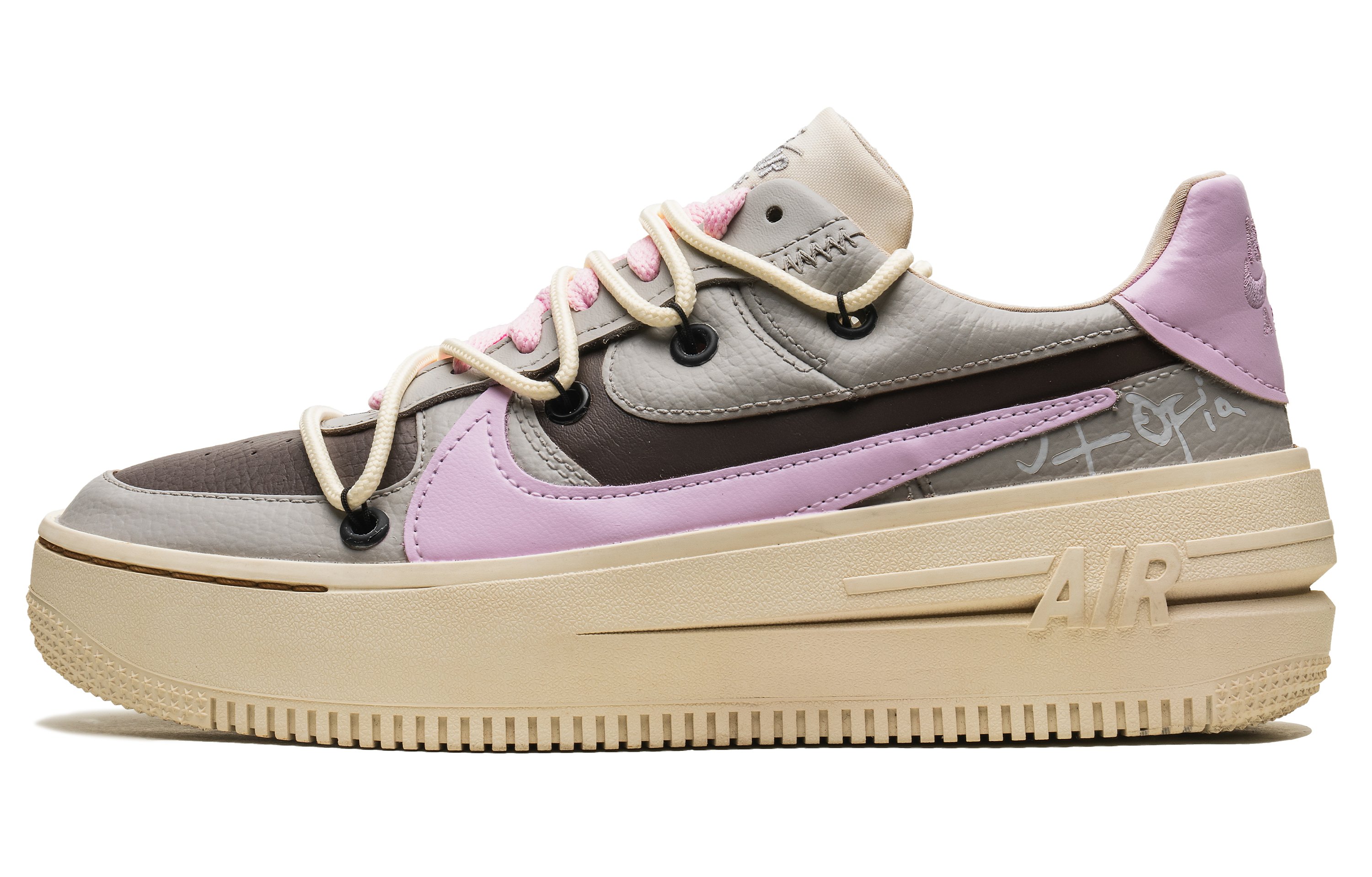 

Кроссовки Nike Air Force 1 Skateboarding Shoes Women's Low-top Gray/Purple, розовый