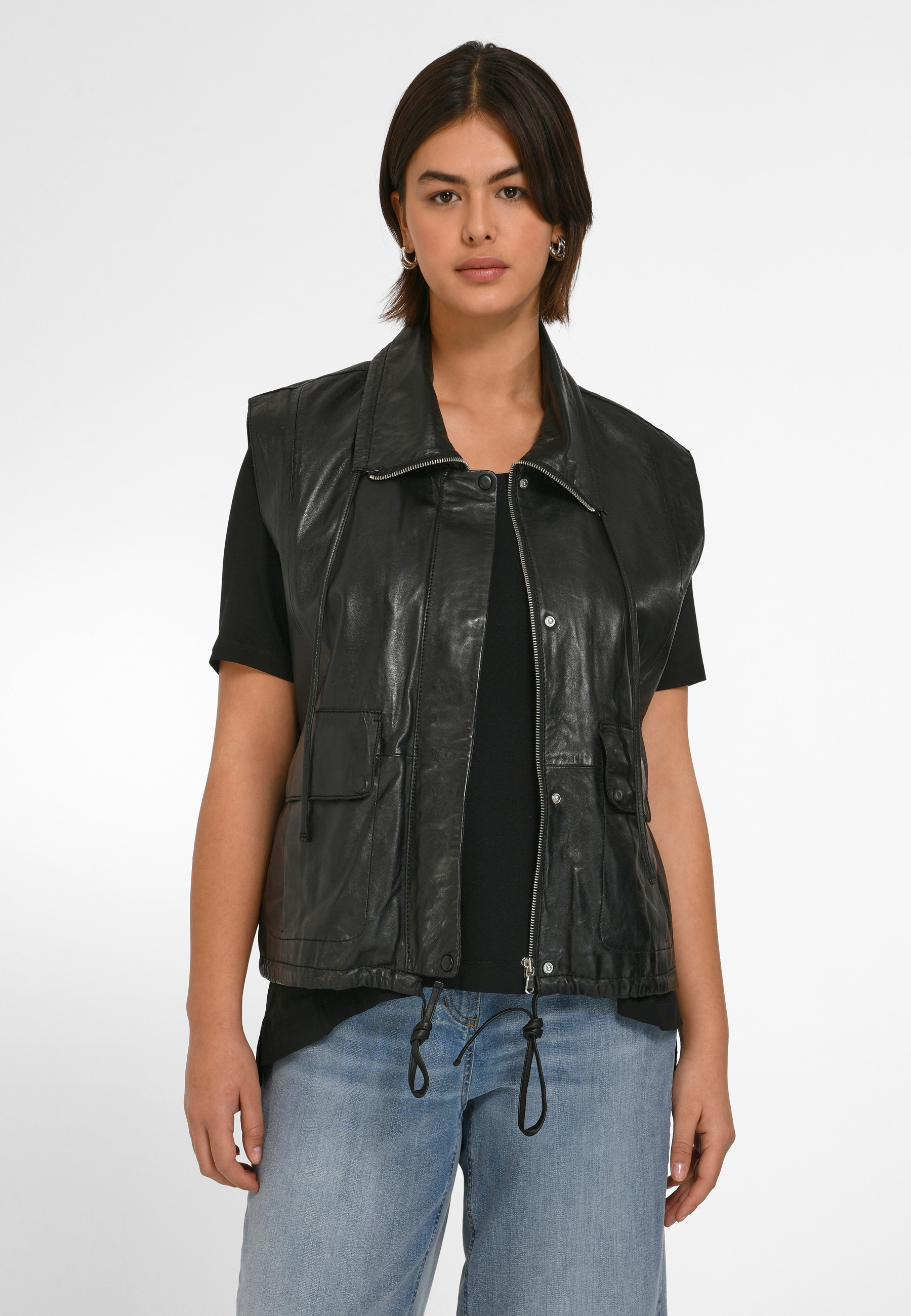 Кожаная куртка EMILIA LAY Leather, черный