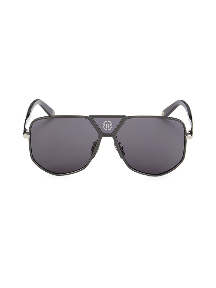 

Солнцезащитные очки-пилоты 61MM Philipp Plein, серый