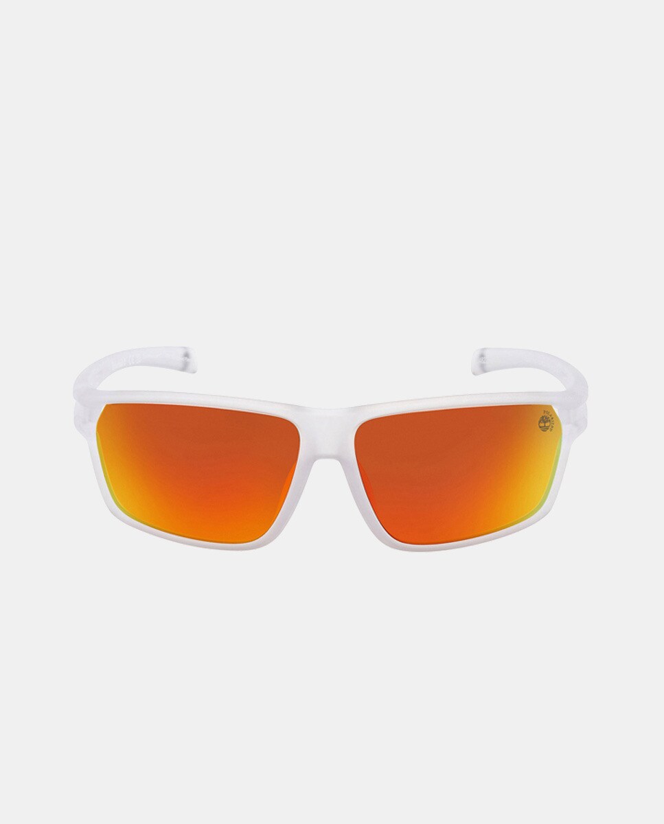 Прозрачные мужские солнцезащитные очки прямоугольной формы с поляризационными линзами Timberland, прозрачный темно коричневые женские солнцезащитные очки прямоугольной формы с поляризационными линзами vogue коричневый