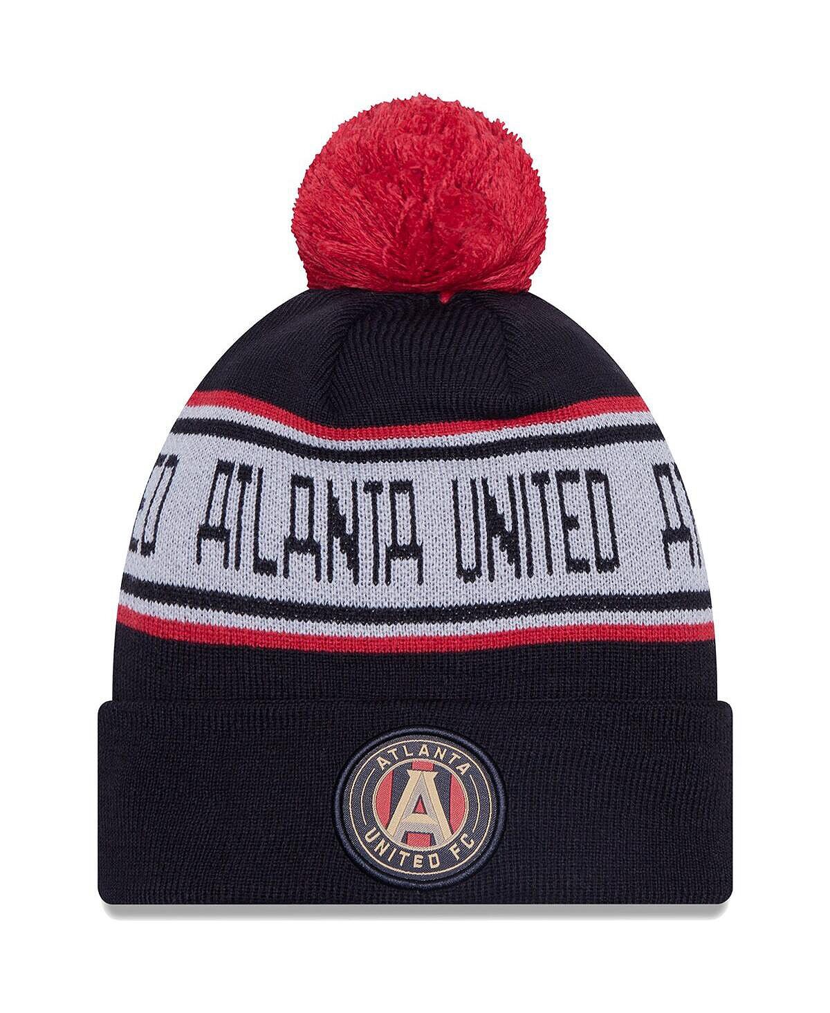 

Мужская черная вязаная шапка с манжетами и помпоном Atlanta United FC New Era