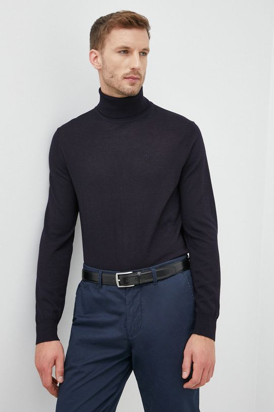 Шерстяной свитер Armani Exchange, темно-синий