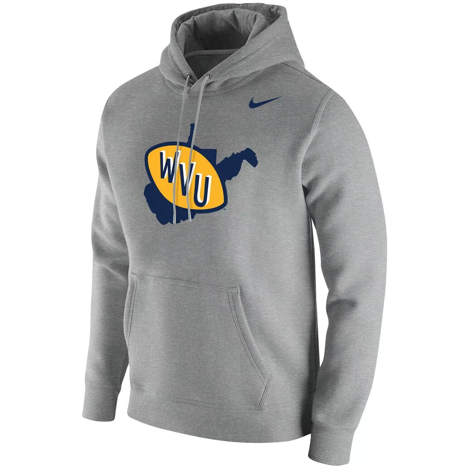 

Мужской пуловер с капюшоном Nike Heathered Grey West Virginia Mountaineers Vintage School Logo