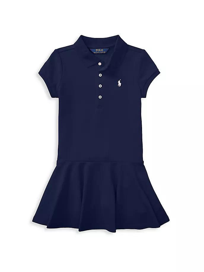 

Платье-поло для маленьких девочек и девочек Polo Ralph Lauren, цвет french navy