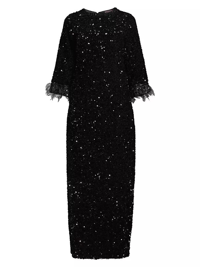 Платье-футляр Regina с пайетками Frances Valentine, черный