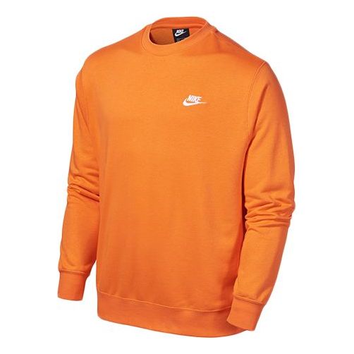 

Толстовка Men's Nike Sportswear NSW Club French Terry Casual Sports Round Neck Orange, оранжевый