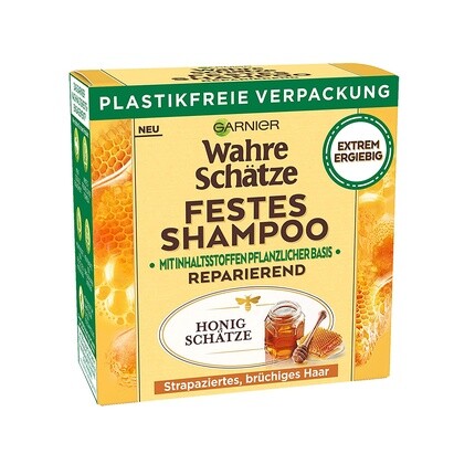 

Honey Treasures Твердый шампунь с пчелиным воском 60г, Garnier