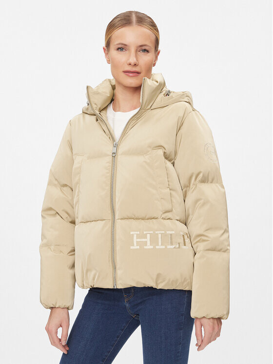 Пуховик свободного кроя Tommy Hilfiger, бежевый