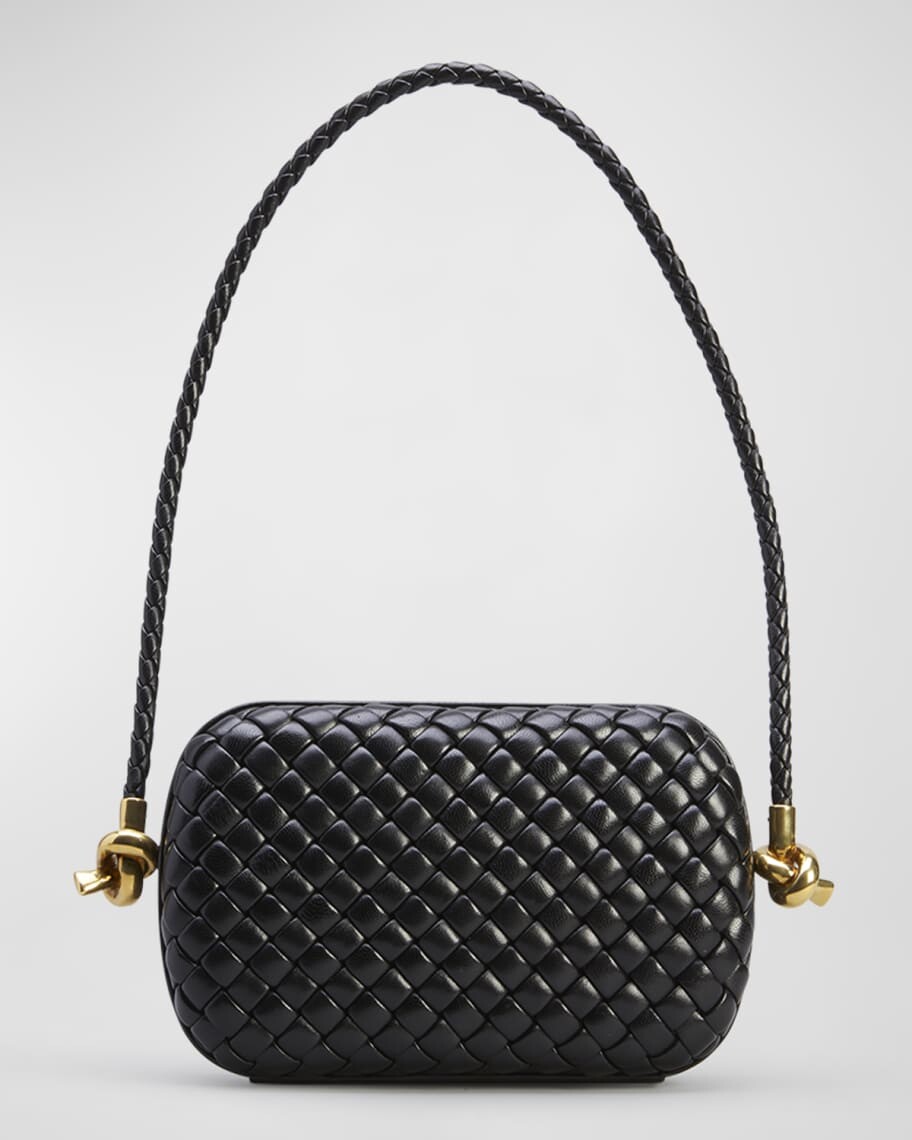 

Мягкий плетеный клатч с ремешком Bottega Veneta