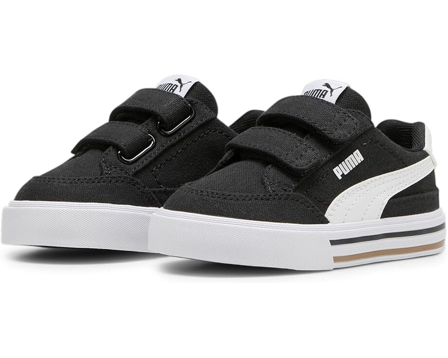 

Кроссовки Puma Court Classic Vulc Faux Suede Hook and Loop, цвет Puma Black/Puma White
