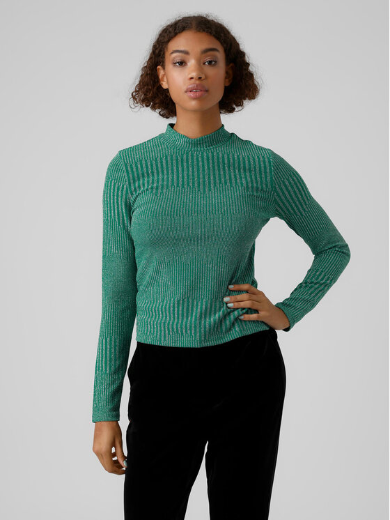 Свитер обычного кроя Vero Moda, зеленый свитер обычного кроя vero moda girl зеленый