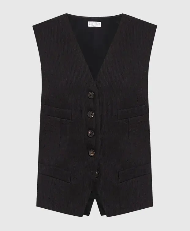 

Черный женский жилет Brunello Cucinelli, черный