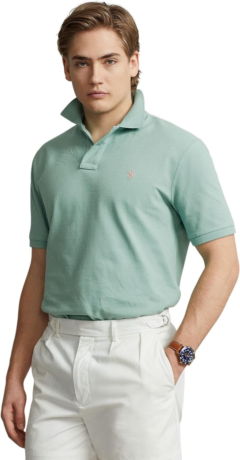 

Рубашка-поло Custom Slim Fit Mesh Polo Shirt Polo Ralph Lauren, цвет Essex Green