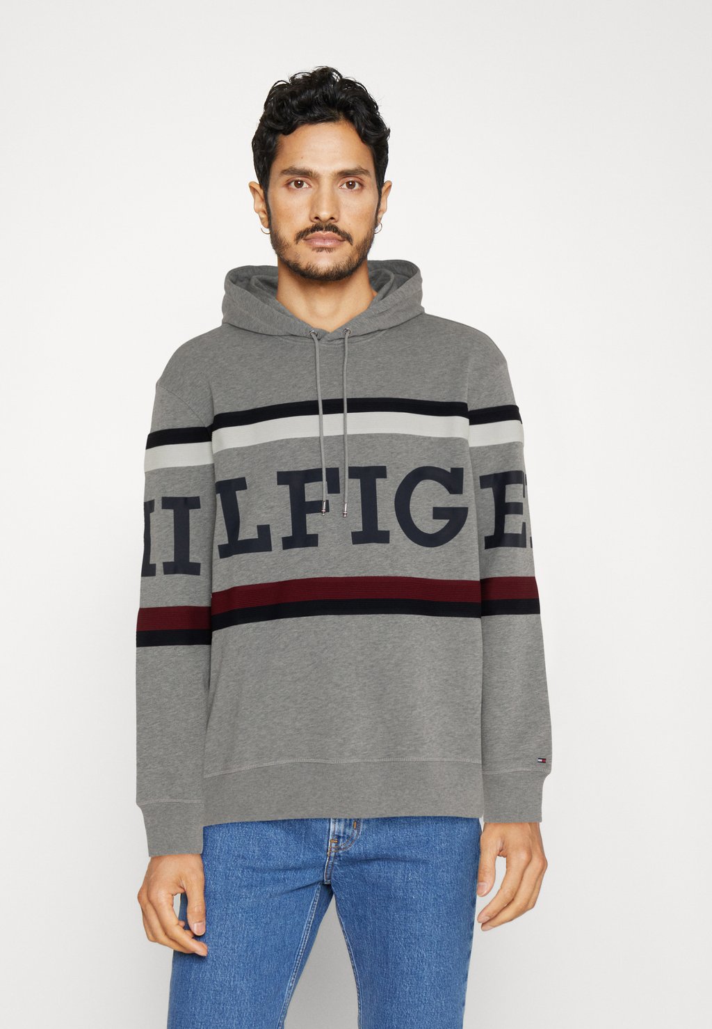 

Толстовка Tommy Hilfiger Globalstripe Monotype Hoody, светло-серый меланж