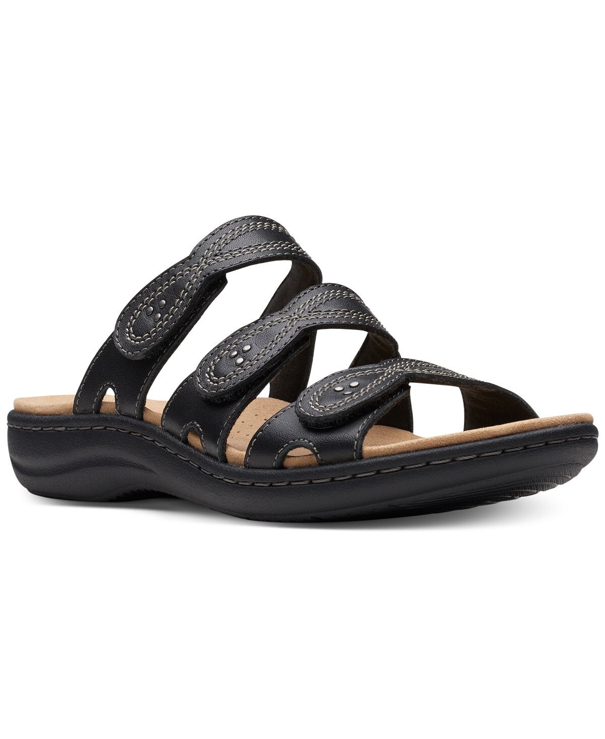 

Женские сандалии без шнуровки Laurieann Ayla с ремешками Clarks, черный