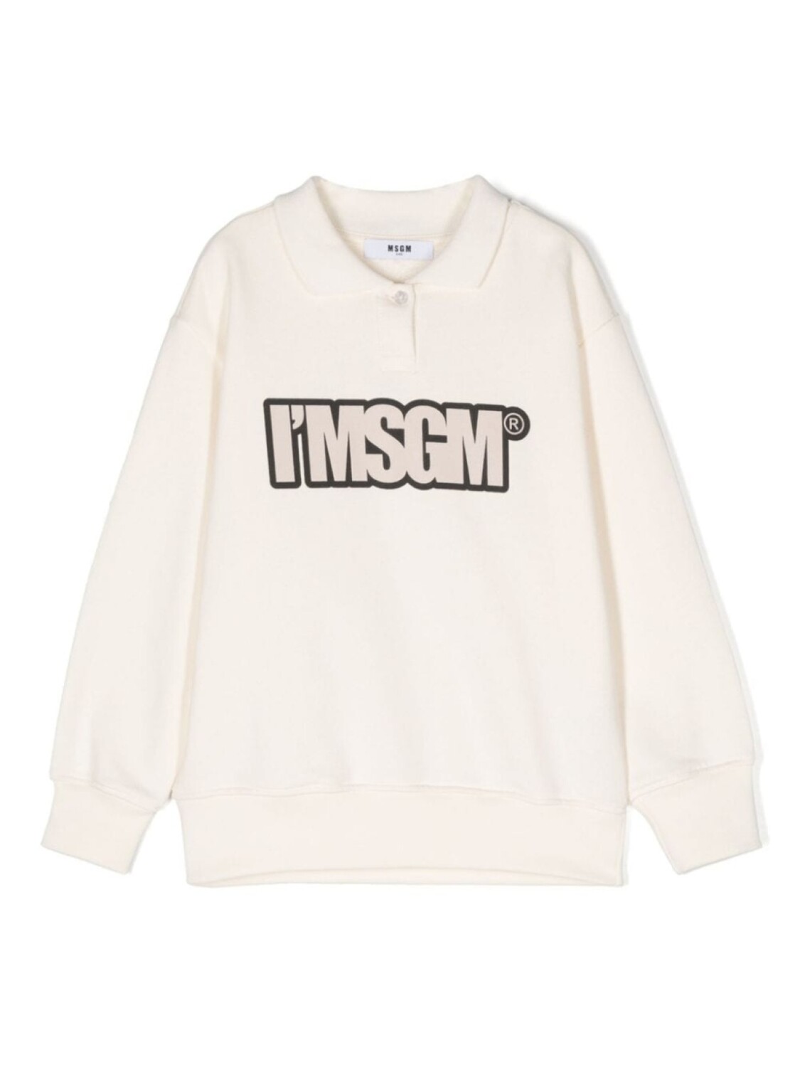 

MSGM Kids рубашка поло с логотипом, нейтральный цвет