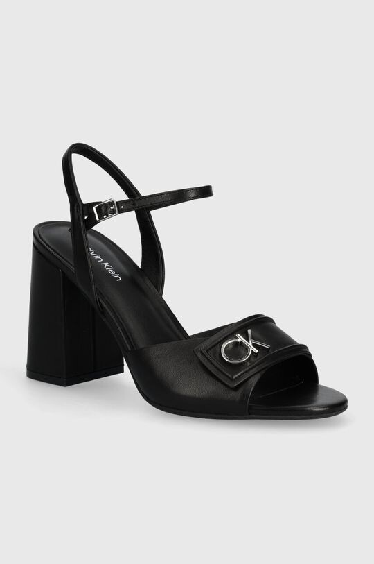 

Кожаные сандалии Heel Sandal 85 Relock Lth Calvin Klein, черный