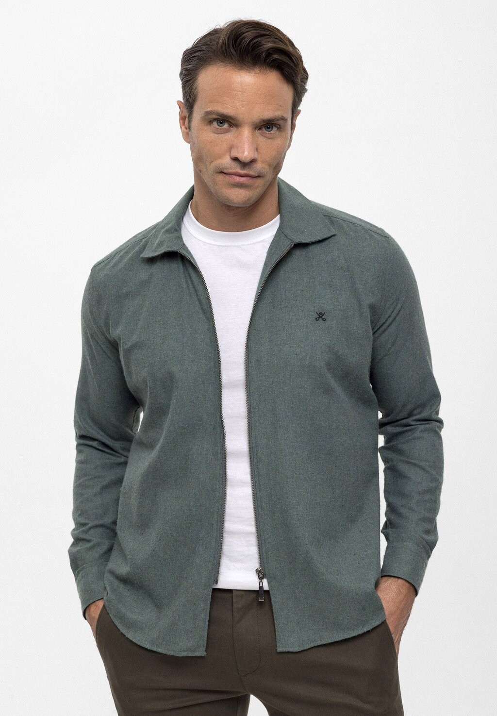 

Рубашка Basic Full-Zip Felix Hardy, зеленый