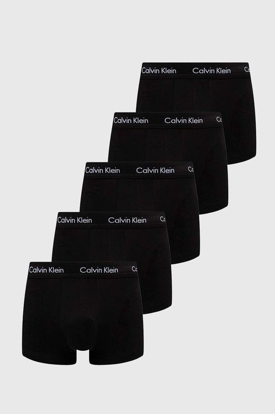 трусы боксеры из эластичного хлопка calvin klein underwear белый 5 пачек боксеров Calvin Klein Underwear, черный