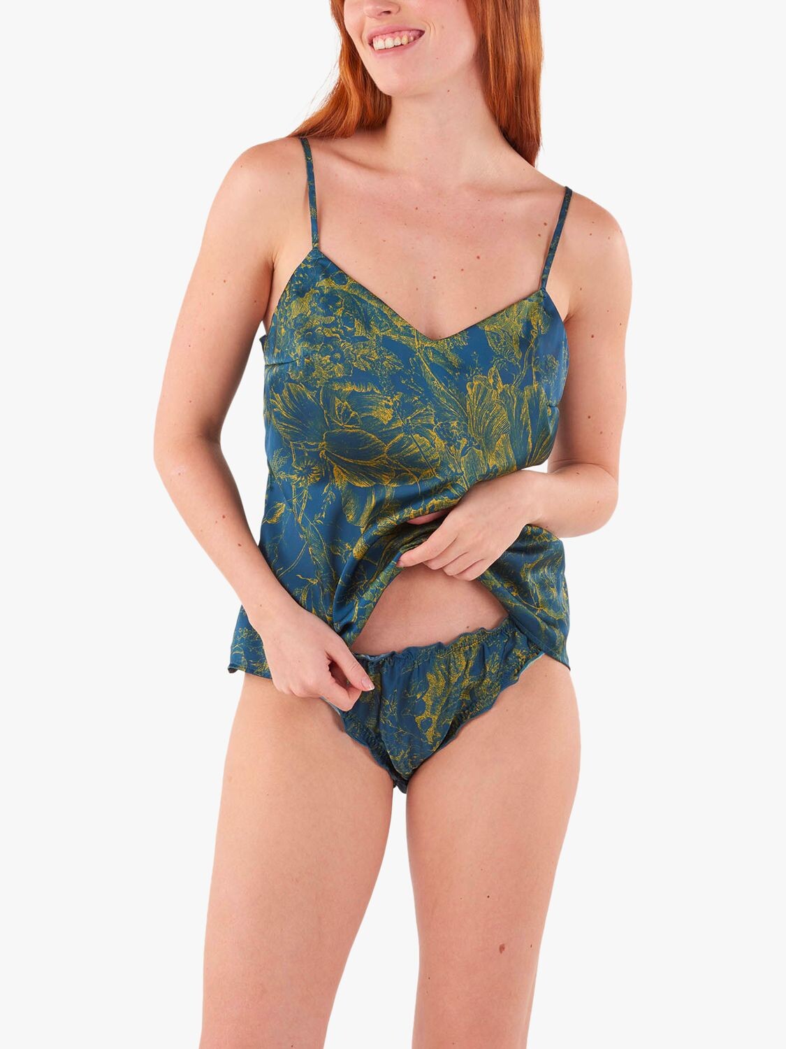 

Maison Lejaby Атласные шорты Color Flower, Gravure Sulpure