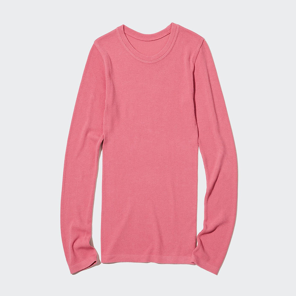 

Термоодежда Uniqlo HEATTECH в рубчик, розовый