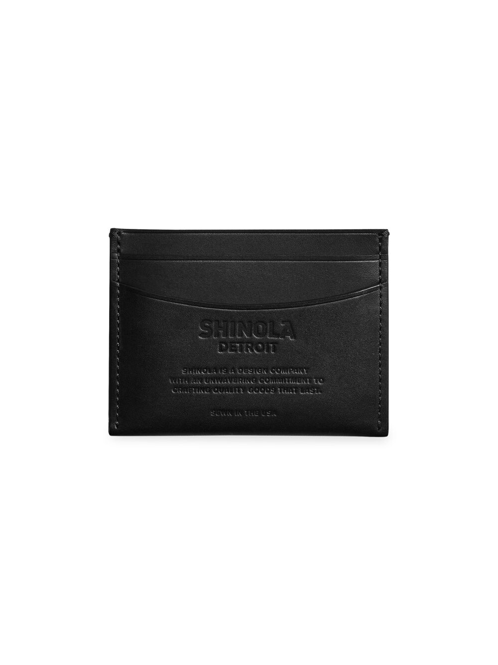 

Кожаный карманный футляр для карт Shinola, черный