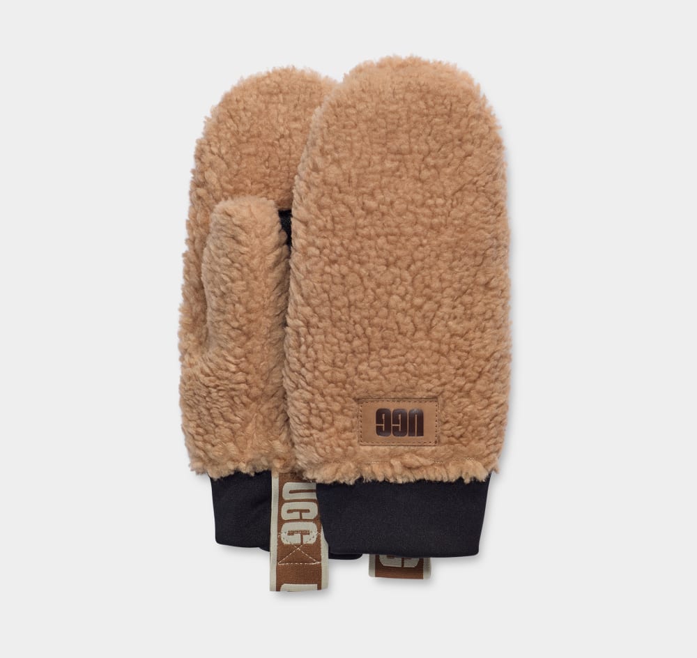 

Варежки Sherpa Mitten Logo Tape UGG, бежевый