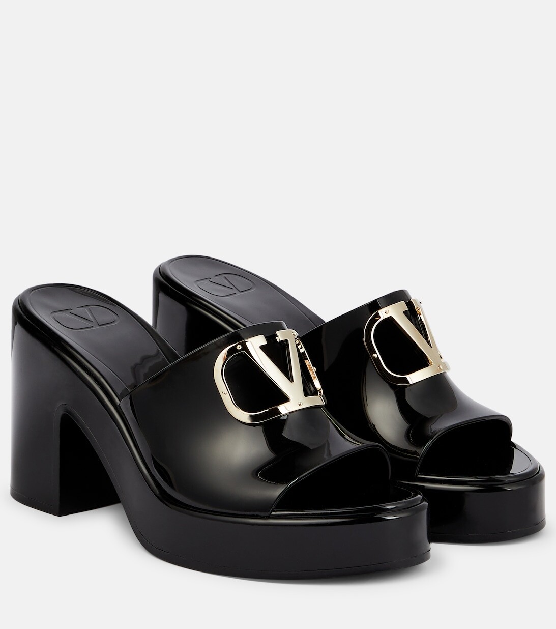 

Мюли на платформе с логотипом VLogo Valentino Garavani, черный