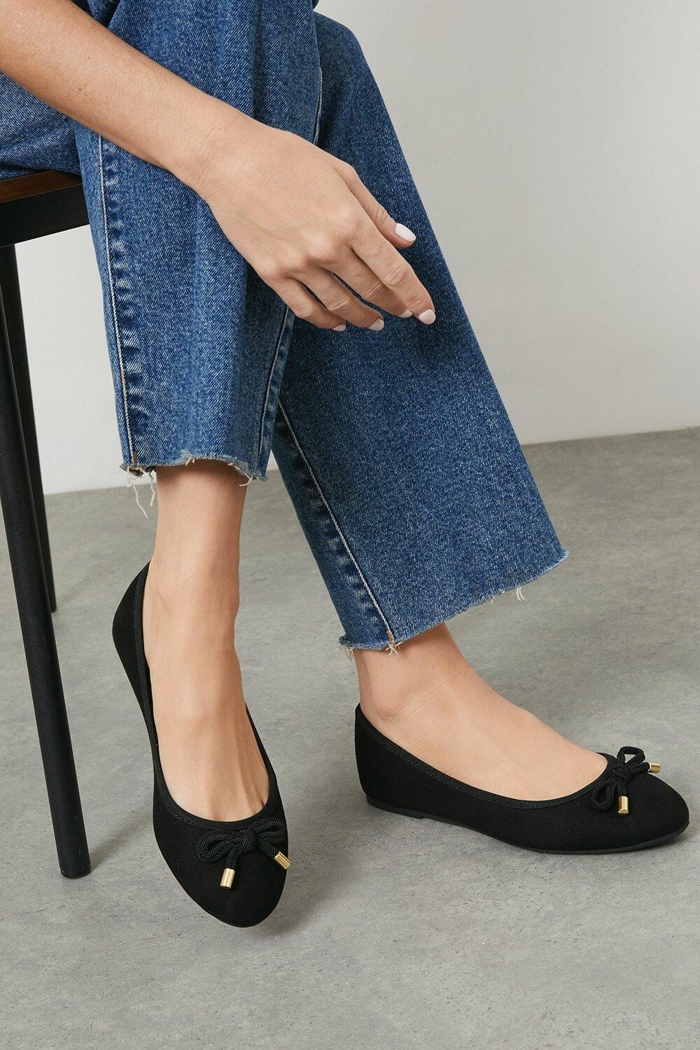 

Персиковые балетки Dorothy Perkins, черный