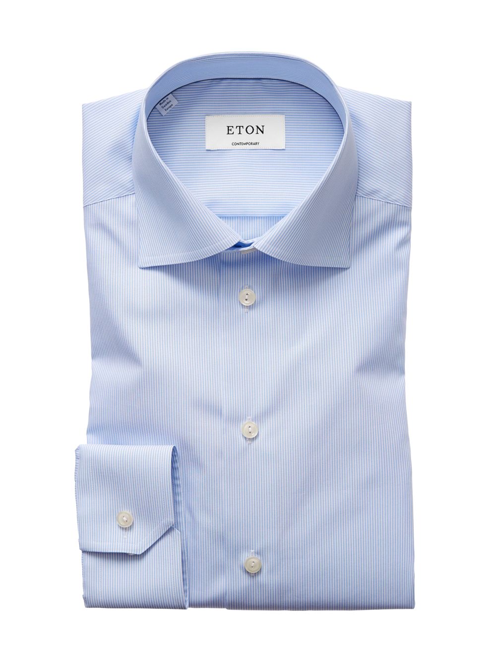 цена Классическая рубашка в тонкую полоску современного кроя Eton, зеленый