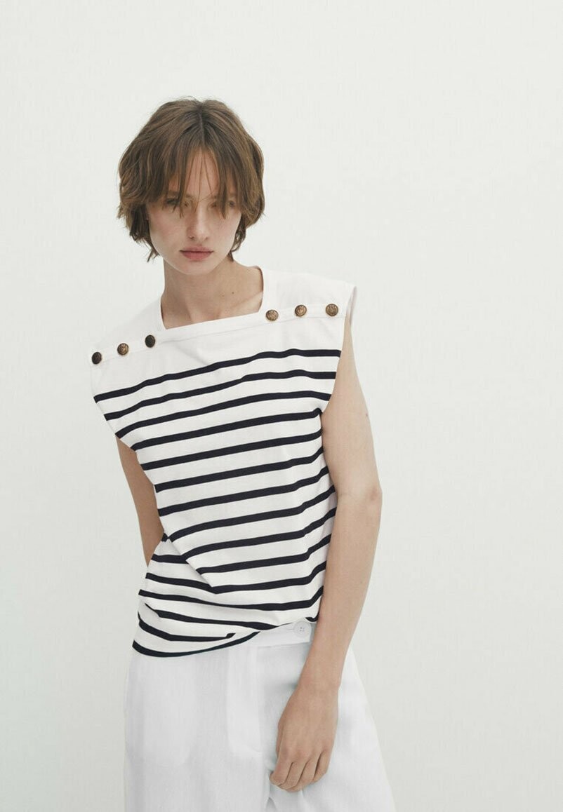 

Футболка с принтом Massimo Dutti, бежевый