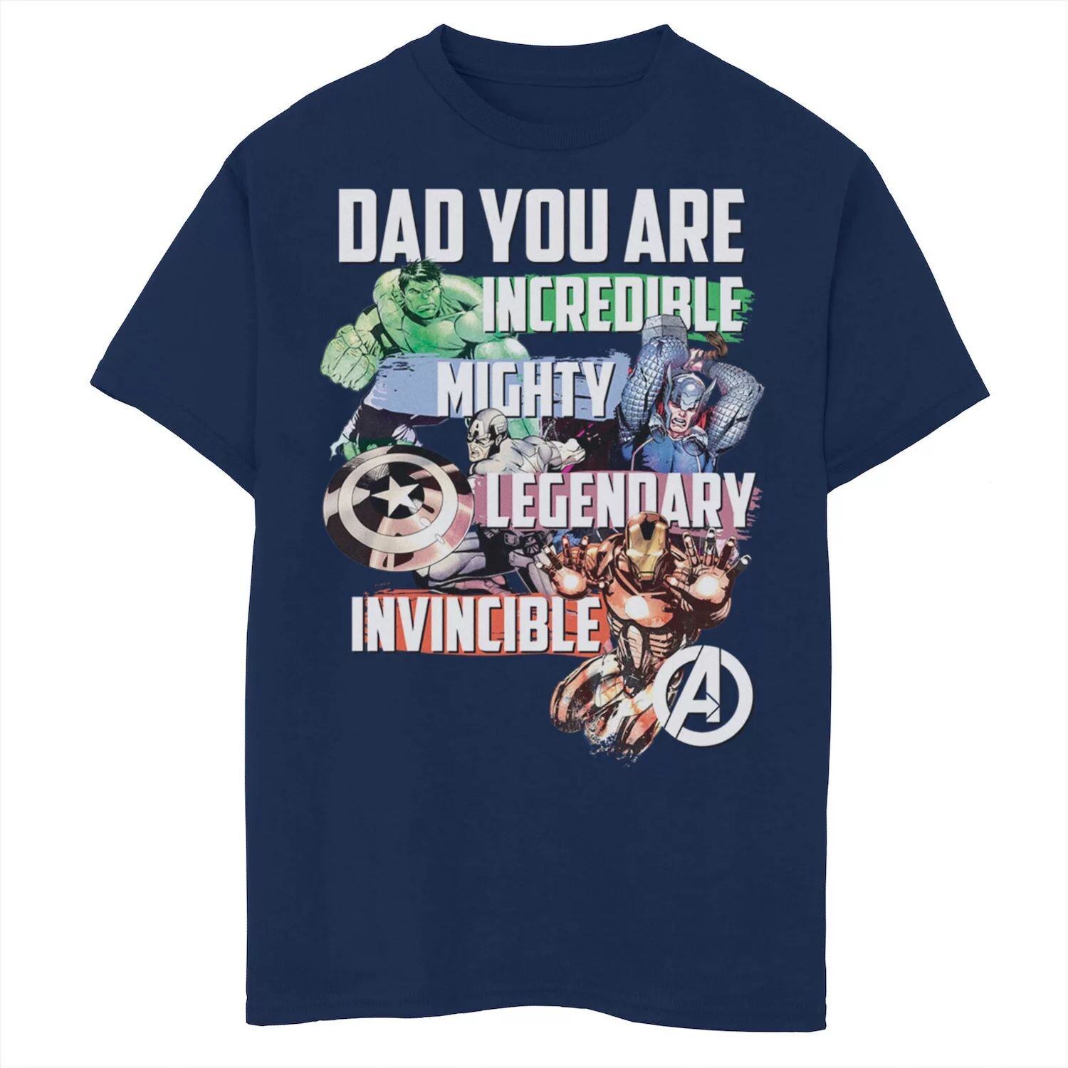 

Футболка с рисунком «Папа, ты невероятный» для мальчиков 8–20 лет «Marvel Avengers Dad You Are Incredible» Licensed Character