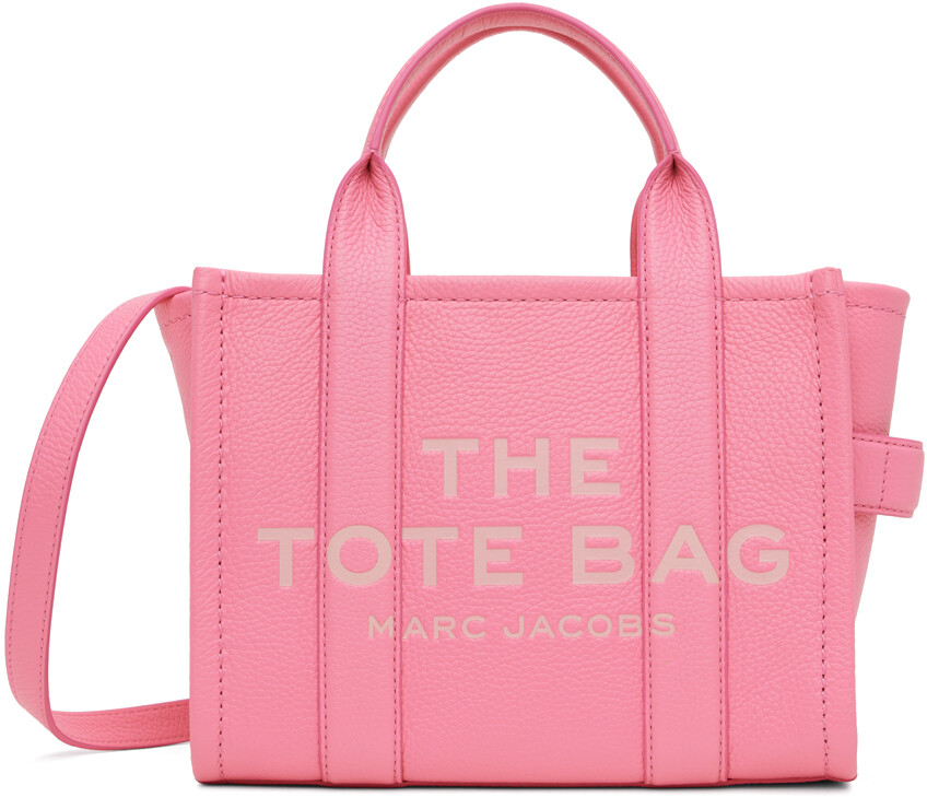 

Розовая кожаная маленькая сумка-тоут Marc Jacobs, цвет Petal pink