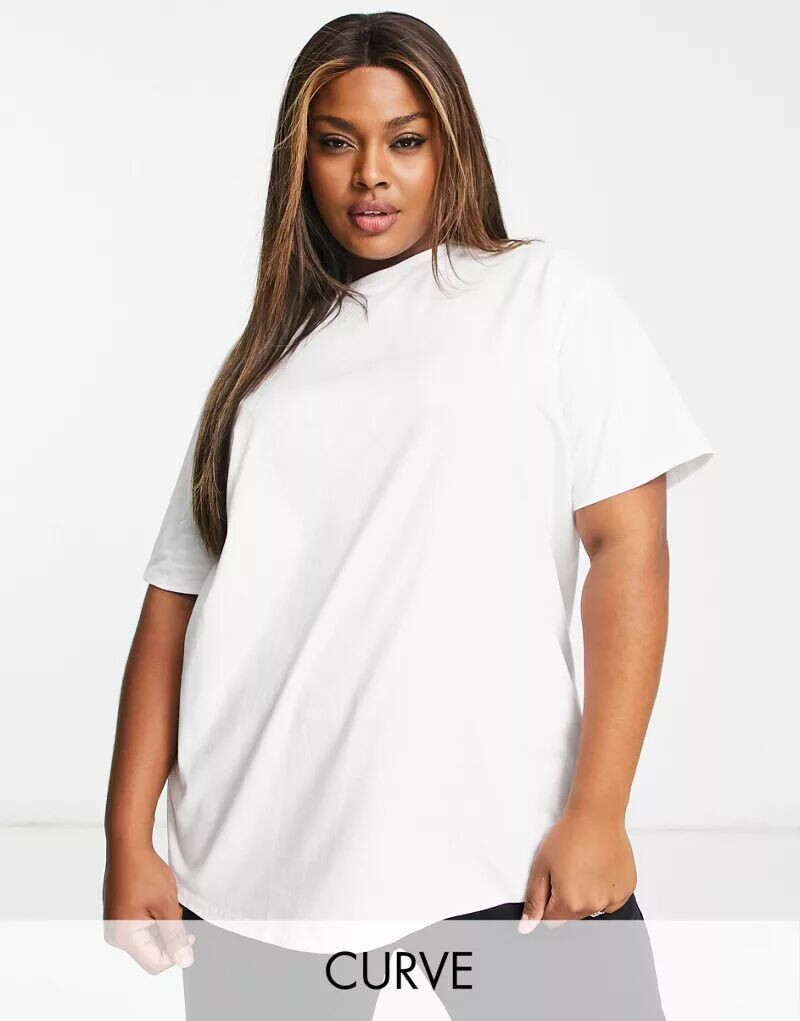 

Быстросохнущая хлопковая футболка оверсайз ASOS Curve Icon